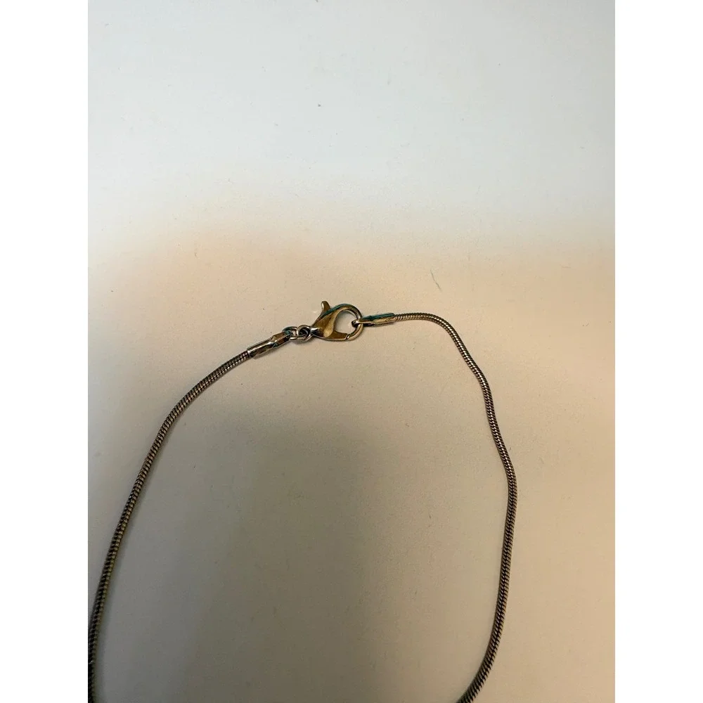 Silver Tone Snake Chain Bracelet Minimalist‎ Lobster Clasp 7.75 Inch